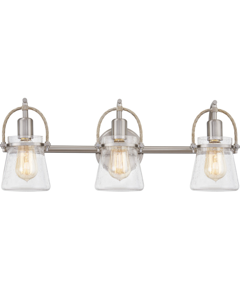 Stafford Large 3-light Bath Light Brushed Nickel