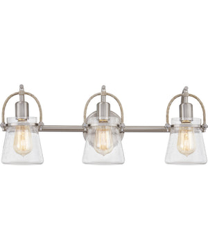 Stafford Large 3-light Bath Light Brushed Nickel
