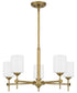 Aria 5-light Chandelier Weathered Brass