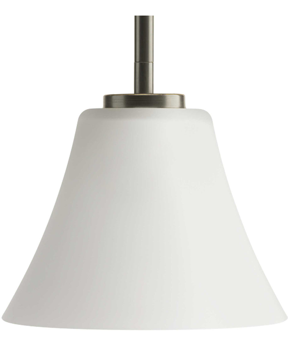Bravo 1-Light Etched Glass Modern Mini-Pendant Light Antique Bronze