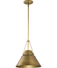Adina 1-Light Pendant Natural Brass