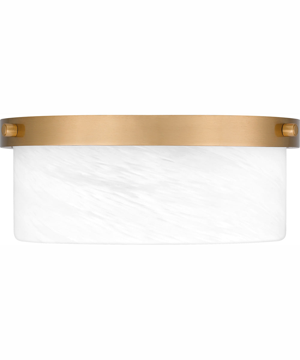 Quoizel Flush Mount Small 2-light Flush Mount Aged Brass