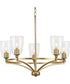 Parkhurst 5-Light New Traditional Clear Glass Chandelier Light Brushed Bronze