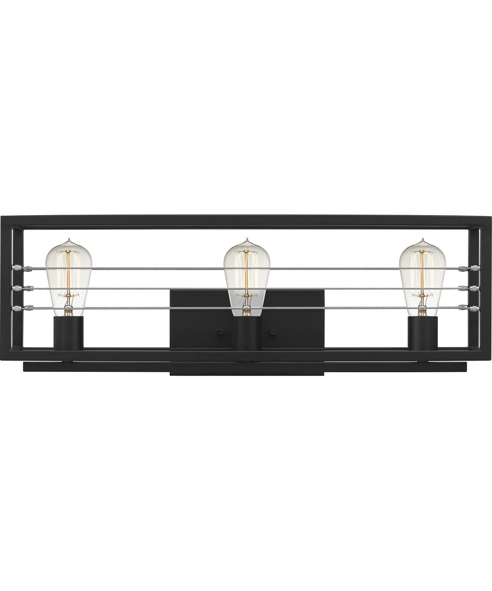 Awendaw Large 3-light Bath Light Matte Black
