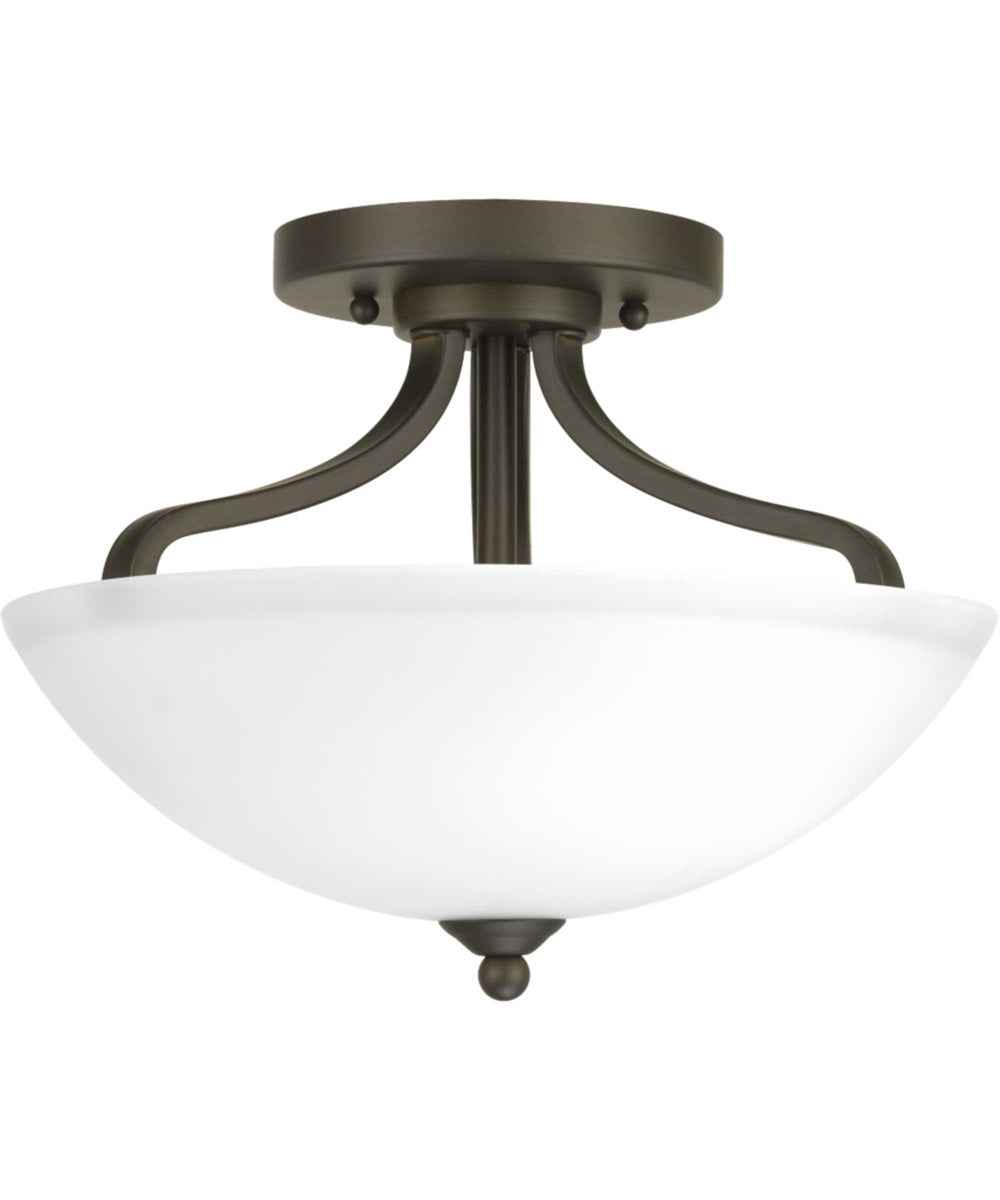 Laird 13" Semi-Flush Convertible Antique Bronze