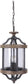 11"W Ashwood 2-Light Outdoor Pendant Textured Black/Whiskey Barrel