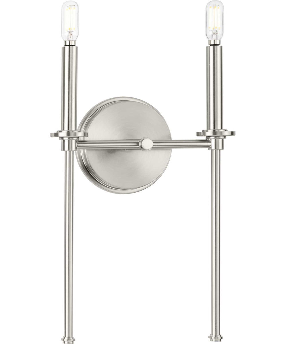 Elara 2-Light New Traditional Wall Light Brushed Nickel