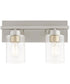 Carter 2-light Bath Vanity Light Satin Nickel