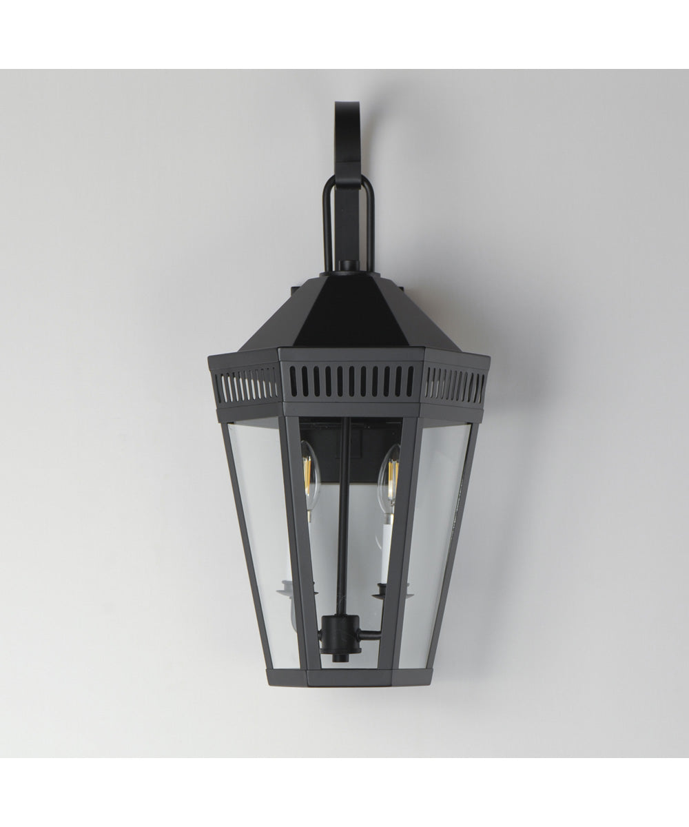 Oxford Outdoor 2-Light Wall Sconce Black