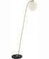Roden 1-Light Floor Lamp Gold/Frost Glass Shade