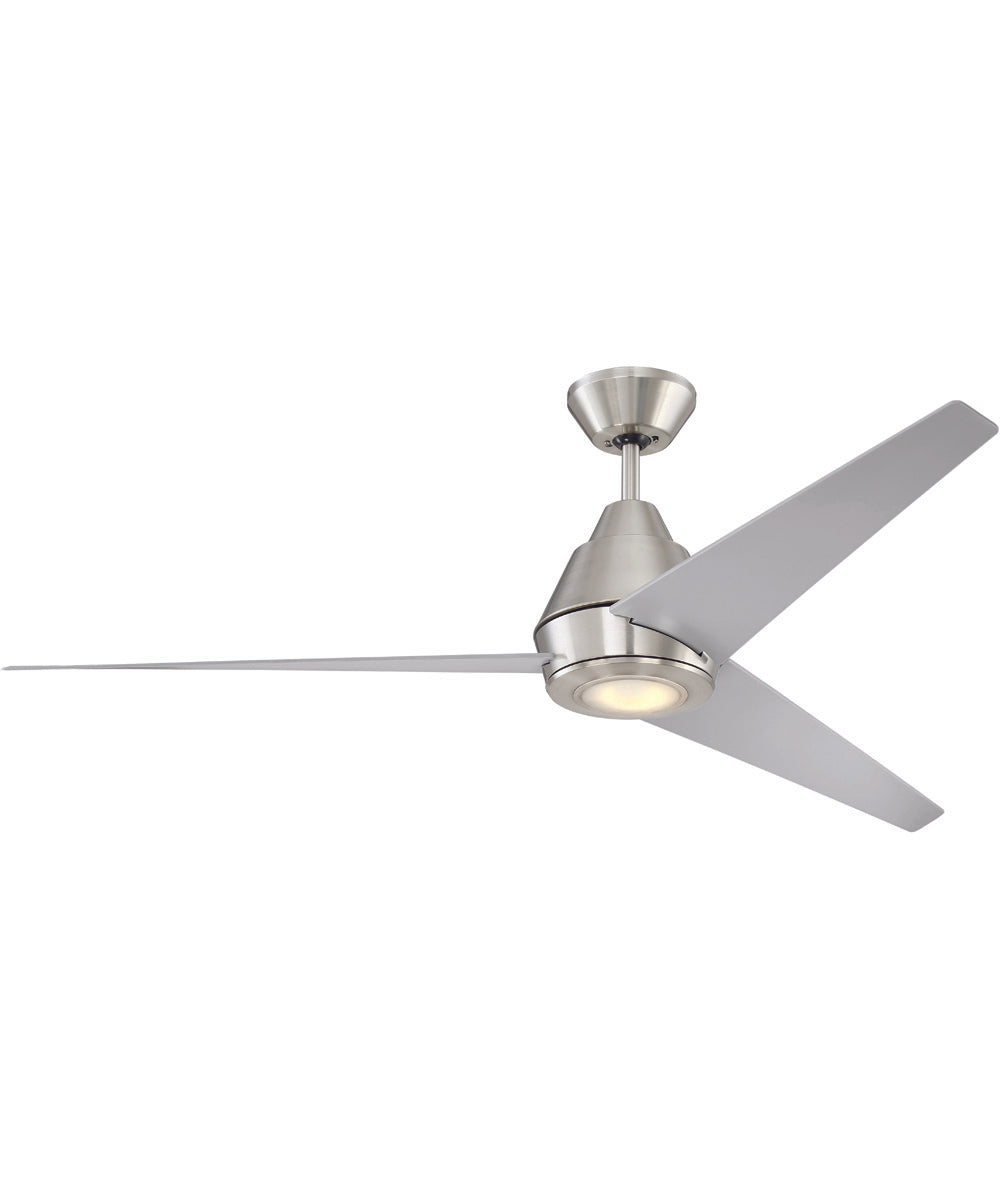 56" Acadian 1-Light Ceiling Fan Brushed Polished Nickel