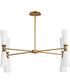 Krevat 8-Light Chandelier Black / Natural Aged Brass