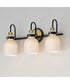Milk 3-Light Bath Vanity Satin Brass