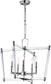 19"W Lucent 5-Light Chandelier Polished Nickel