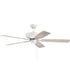 Pro Plus 52" Fan Ceiling Fan (Blades Included) White/Polished Nickel