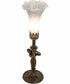 15" High Gray Nouveau Lady Accent Lamp