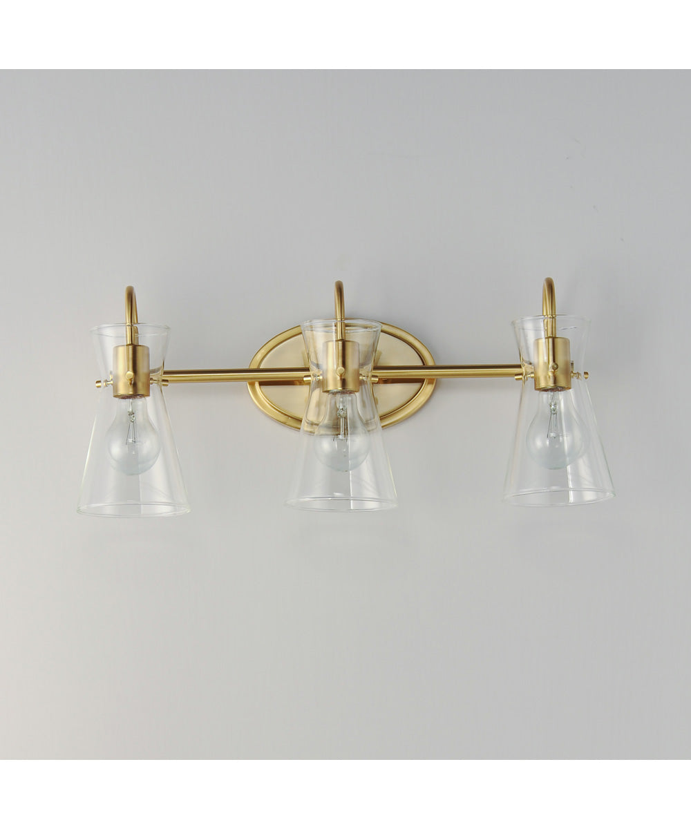 Ava 3-Light Bath Vanity Natural Aged Brass