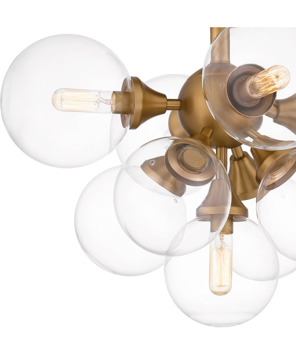 Glinda Large 5-light Semi Flush Mount Brushed Weathered Brass