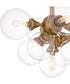 Glinda Large 5-light Semi Flush Mount Brushed Weathered Brass
