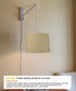 14"W MAST Plug-In Wall Mount Pendant 1 Light White Cord/Arm Sand Linen Shade