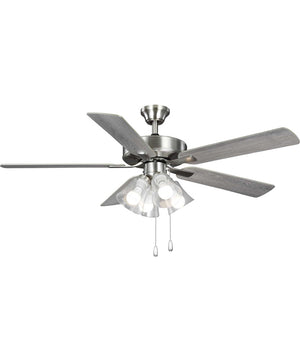 AirPro 52 in. 5-Blade Transitional Ceiling Fan with Light Brushed Nickel