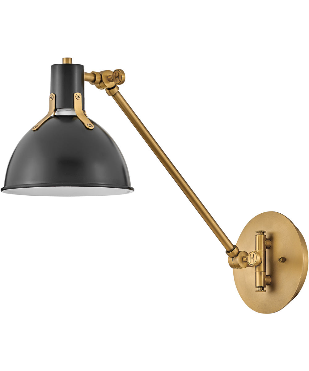 Argo 1-Light Small Single Light Sconce in Satin Black