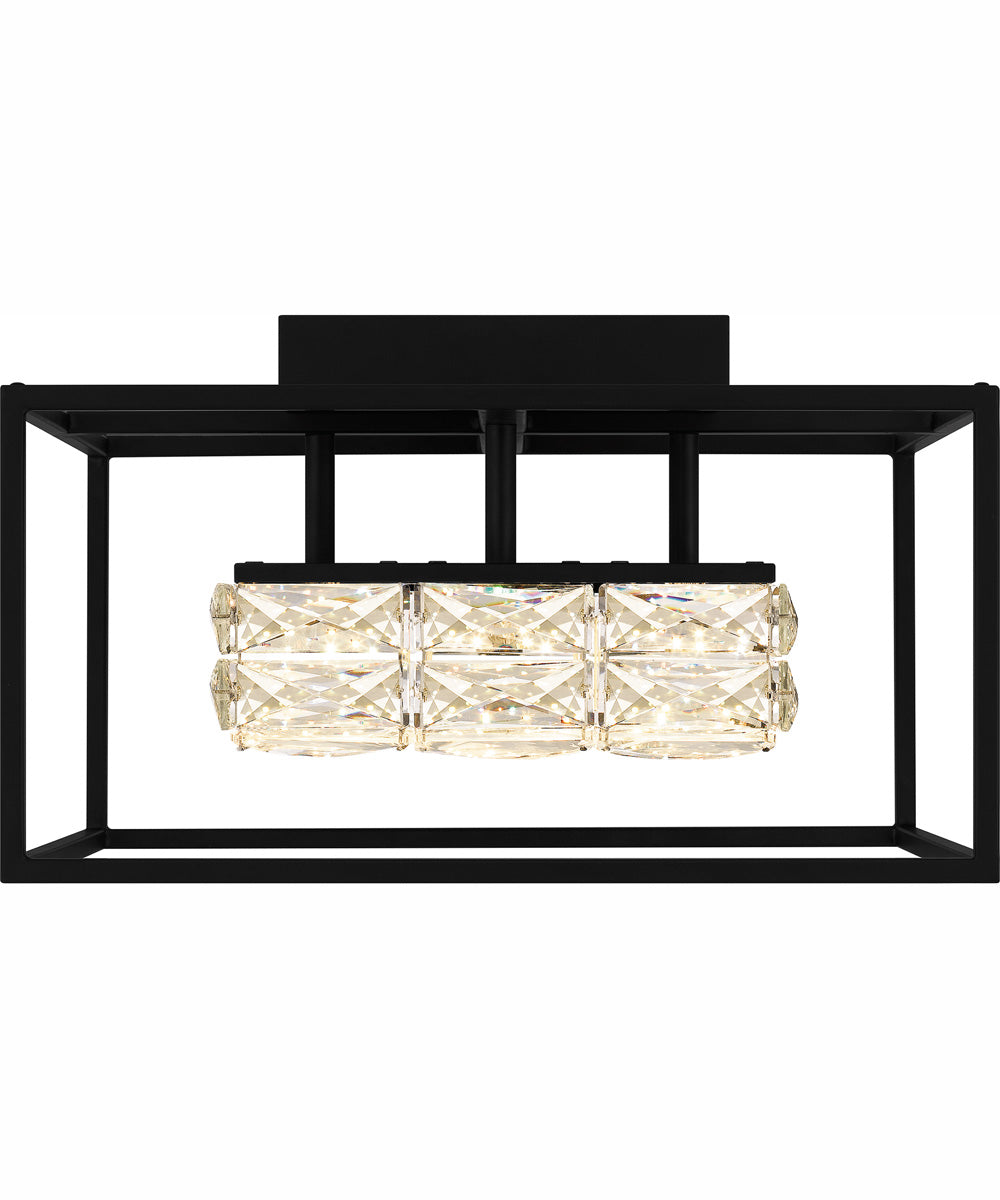 Dazzle Medium Semi Flush Mount Matte Black