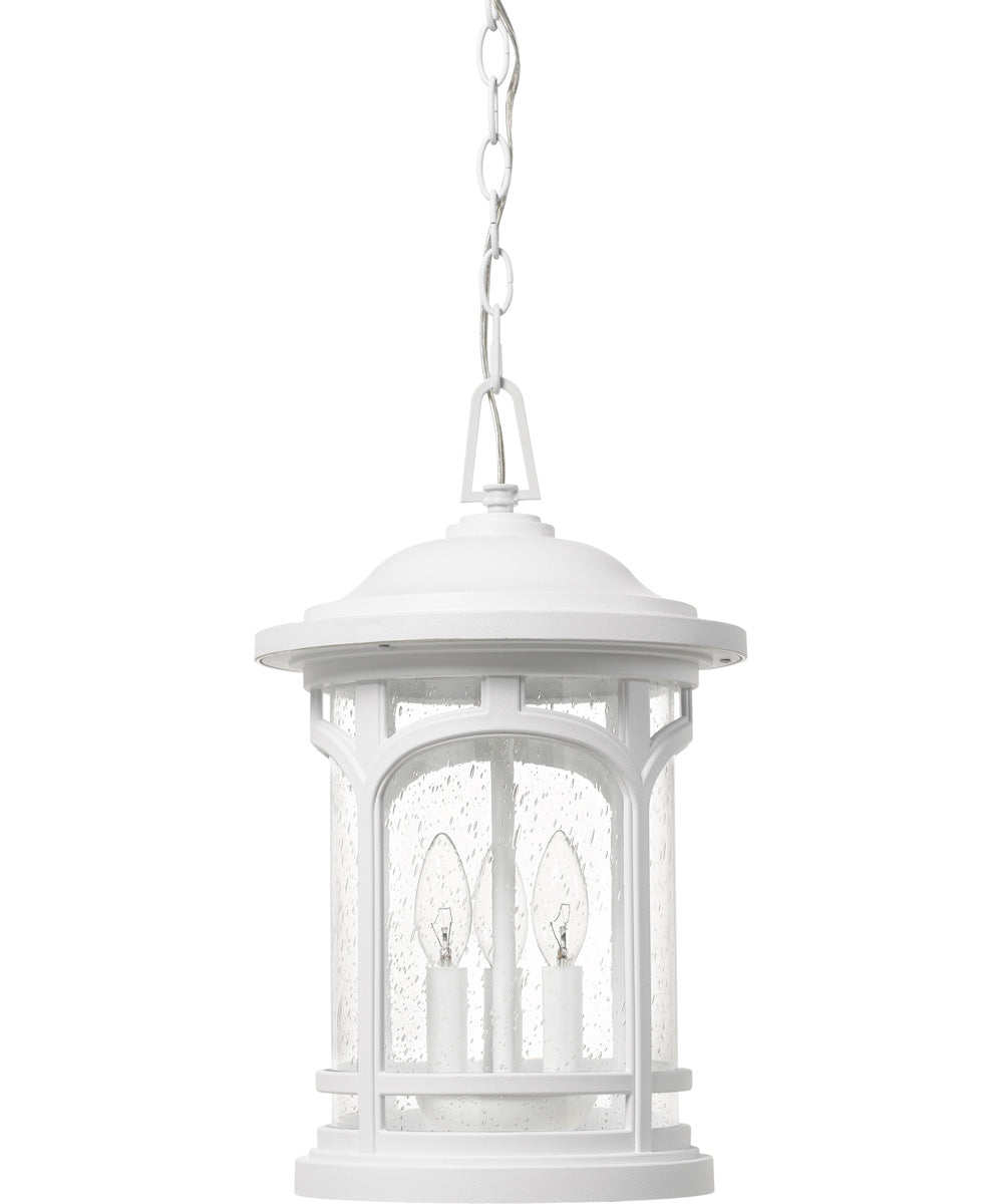 Marblehead Large 3-light Outdoor Pendant Light  Coastal Armour White Lustre