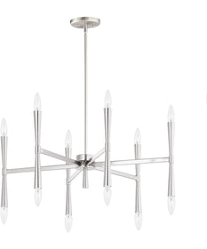 Rome 12-Light Chandelier Satin Nickel