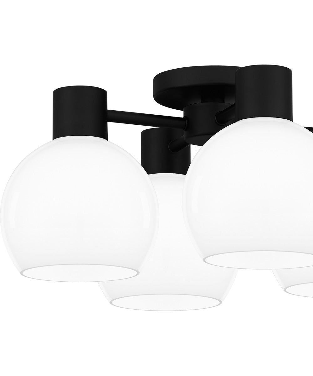 Quoizel Semi-Flush Mount Large 4-light Semi Flush Mount Matte Black