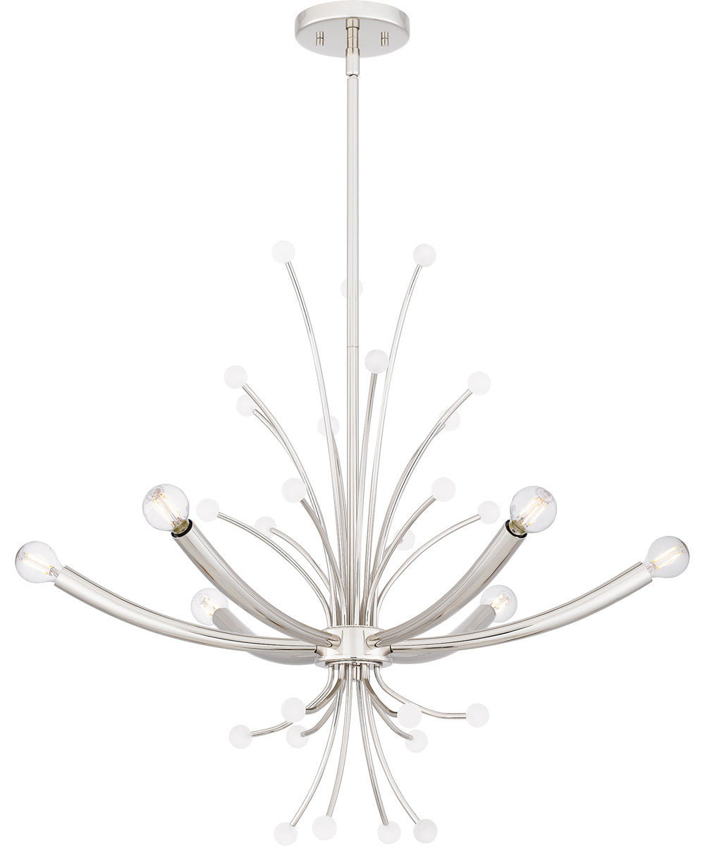 Kiera 6-light Chandelier Polished Nickel