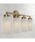 Alyssa 4-Light Vanity Aged Brass