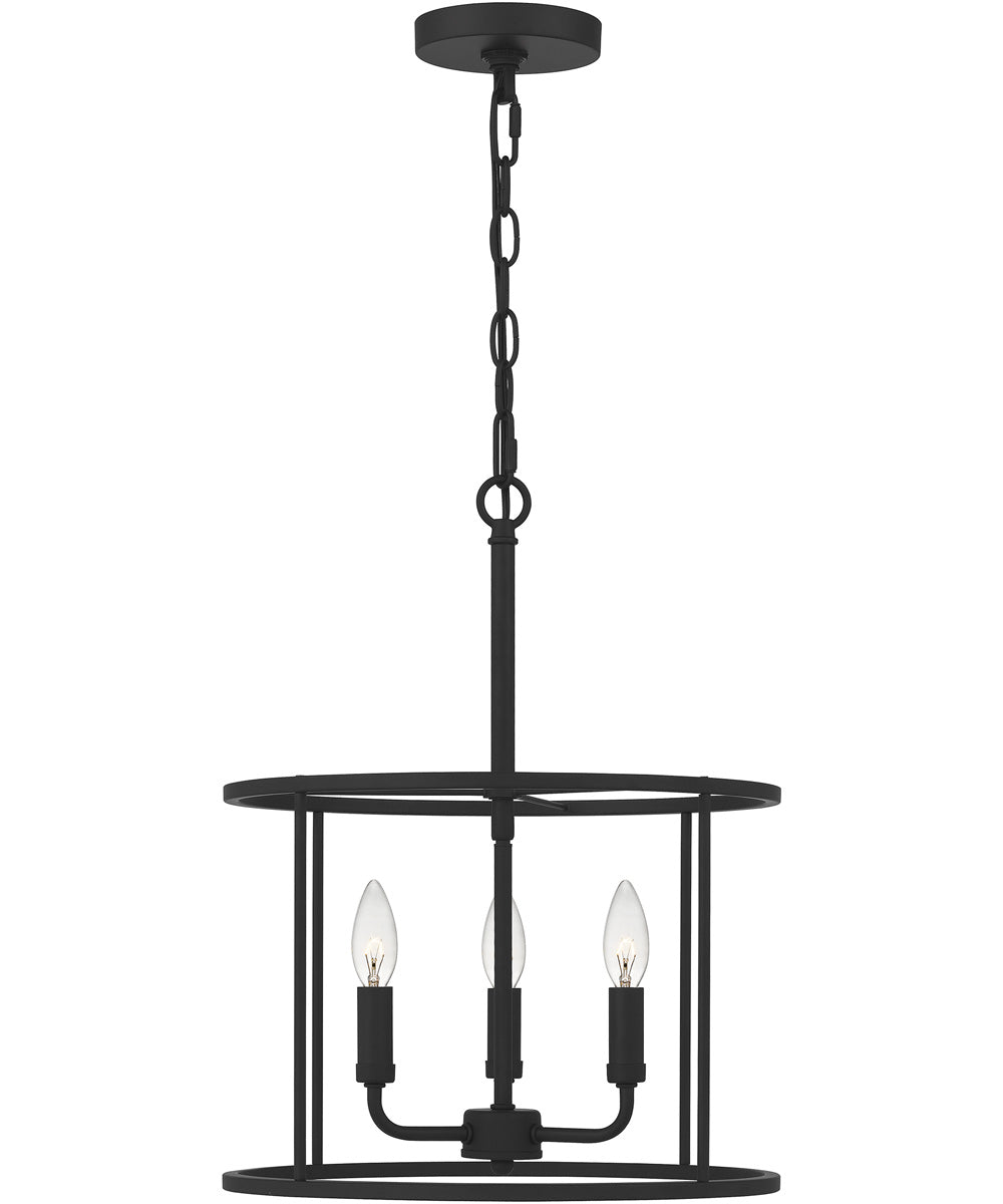 Abner 3-light Pendant Matte Black