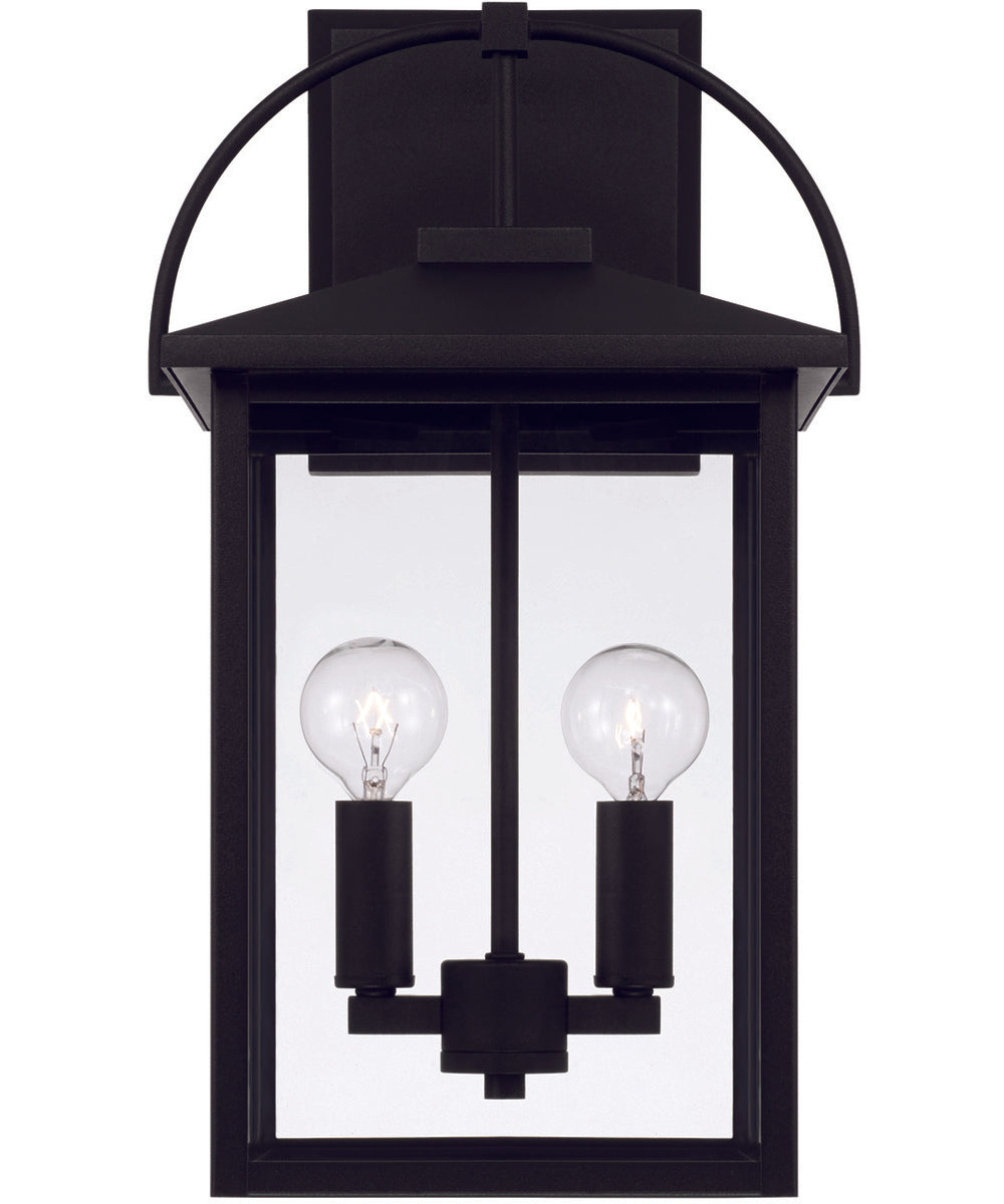 Bryson 2-Light Outdoor Wall-Lantern Rain or Shine - Black