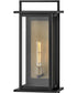 Langston 1-Light Large Outdoor Wall Mount Lantern in Black