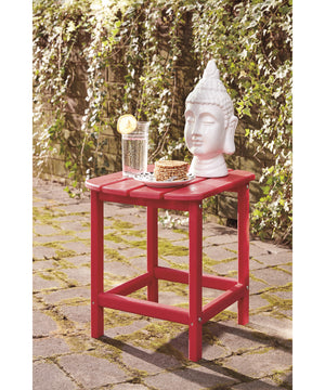 18"H Sundown Treasure Rectangular End Table Red