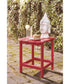 18"H Sundown Treasure Rectangular End Table Red