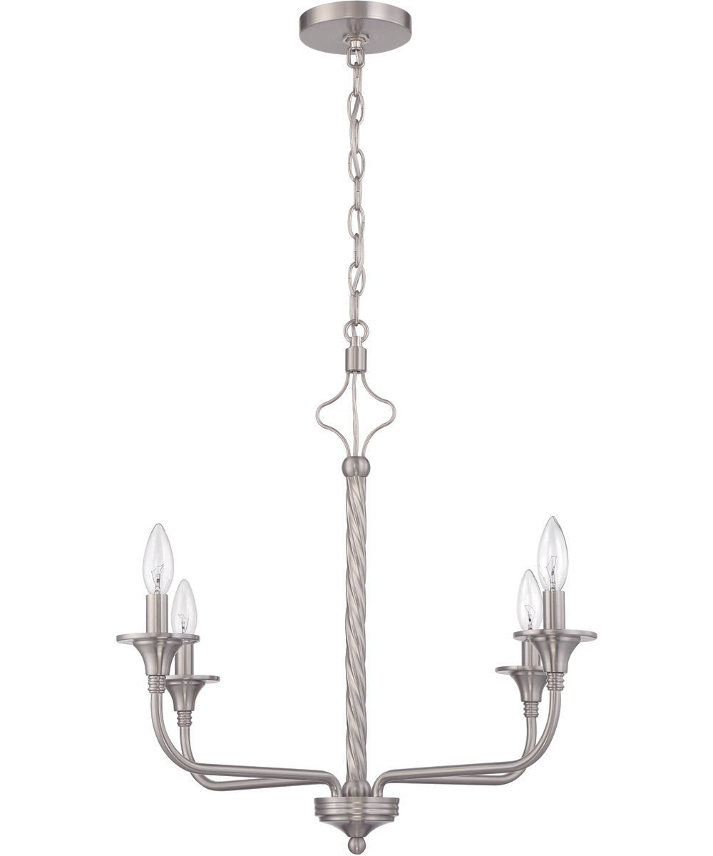 Jolenne 4-Light Chandelier Brushed Polished Nickel