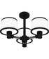 Kylen Extra Large 3-light Semi Flush Mount Matte Black