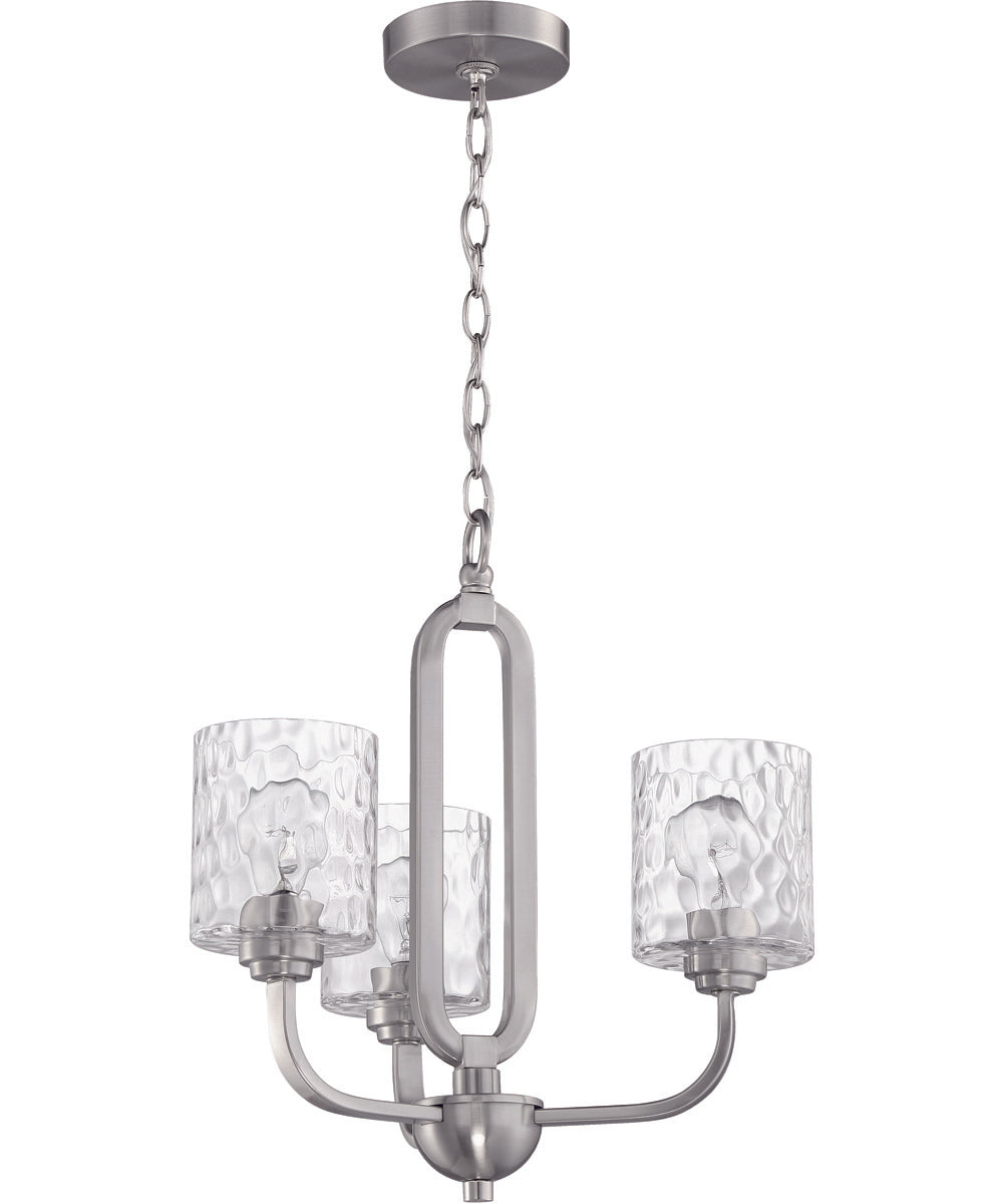 Collins 3-Light Chandelier Brushed Polished Nickel