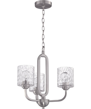 Collins 3-Light Chandelier Brushed Polished Nickel