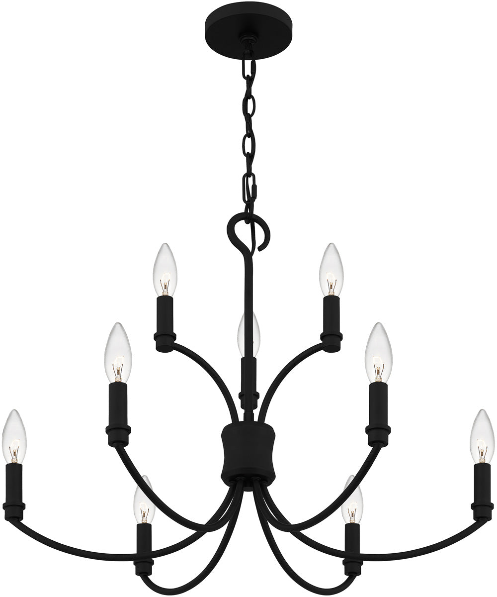 Briar 9-light Chandelier Matte Black