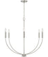 Ansley 6-Light Chandelier Brushed Nickel
