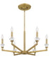 Lottie 6-light Chandelier Aged Brass