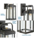 Walcott  1-Light with Brasstone Accents Clear Glass Transitional Outdoor Wall Lantern Light Antique Bronze