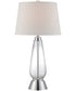 Danya 1-Light Table Lamp Ps/Glass Body/White Fabric Shade
