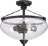 16"W Laurel 3-Light Close-to-Ceiling Sudbury Bronze