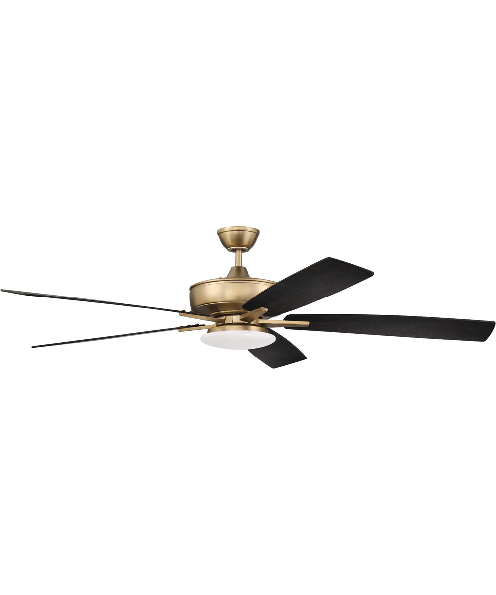 60" Super Pro 112 Slim Light Kit 1-Light Specialty Ceiling Fan (Blades Included) Satin Brass