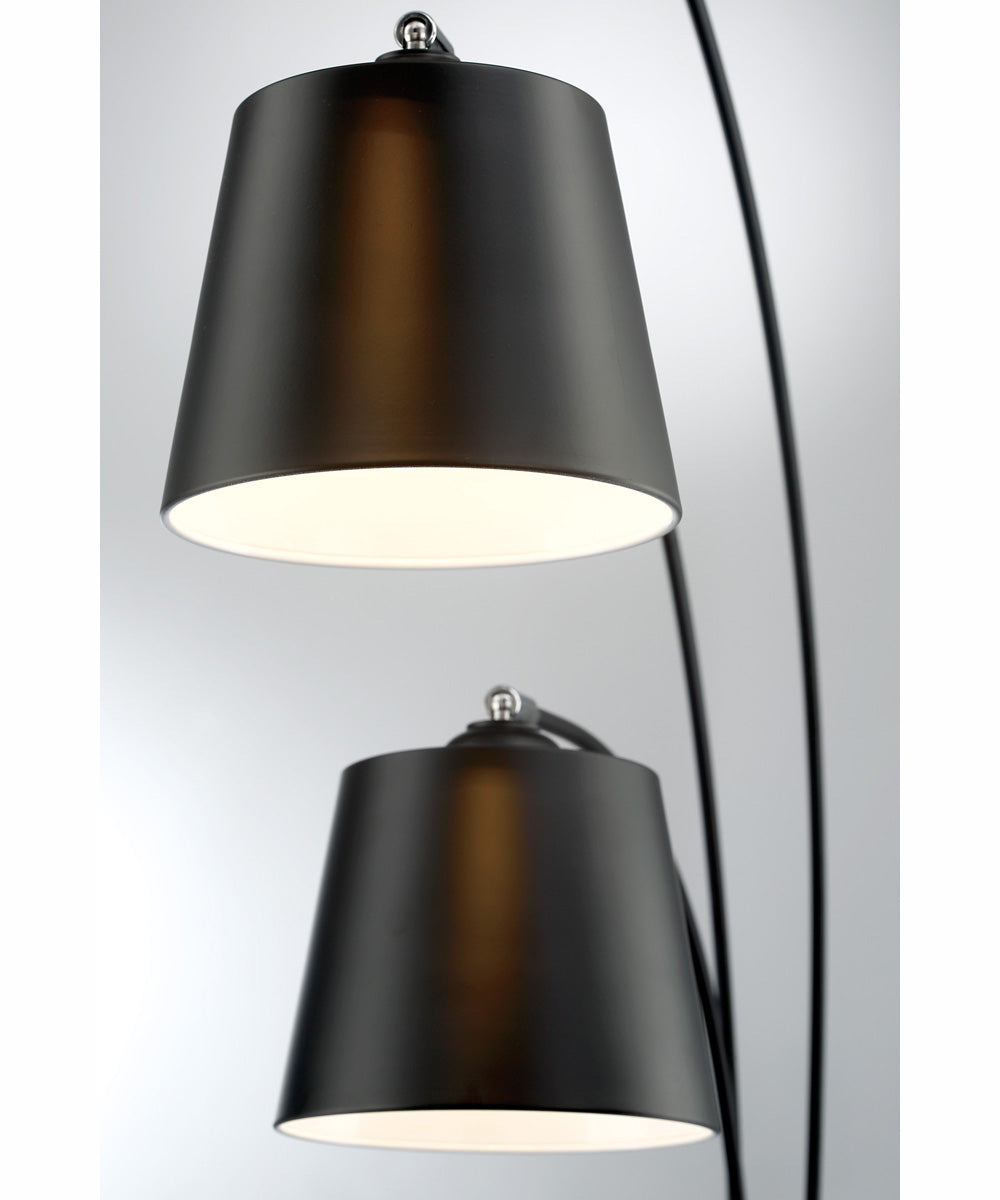 Quana 3-Light 3-Light Arch Lamp Black