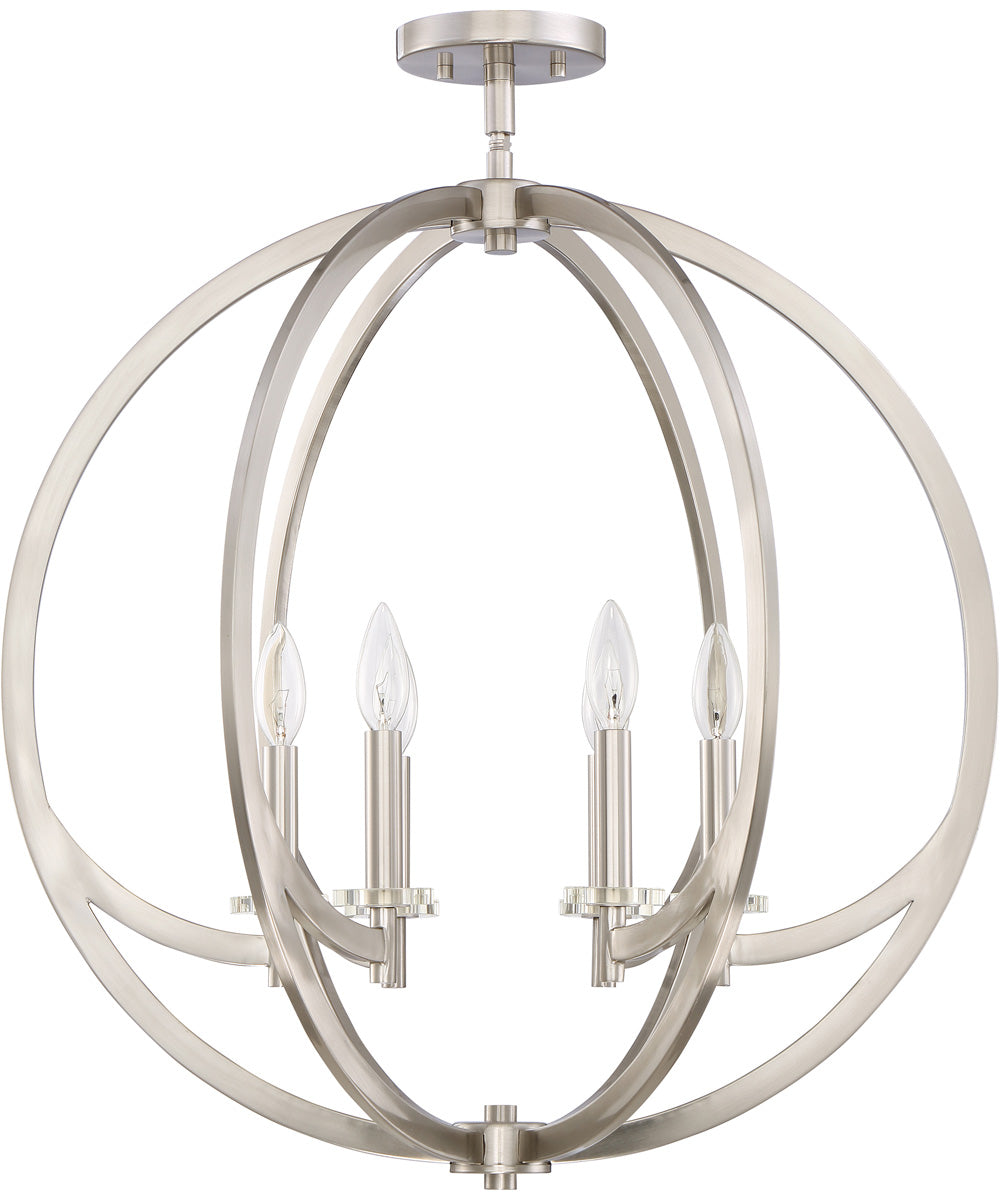 Orion 6-light Pendant Brushed Nickel